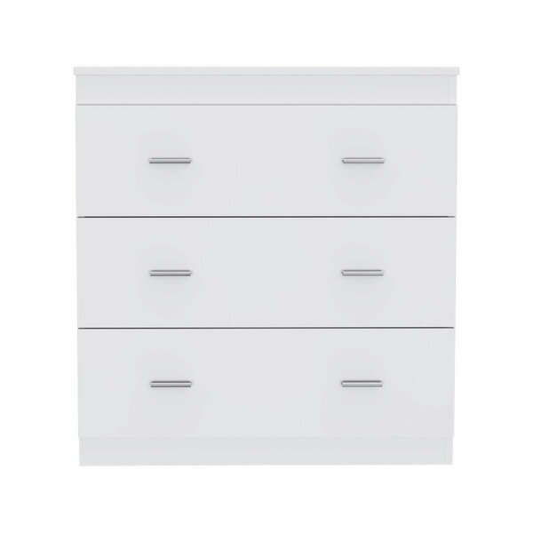 Homeroots 32 in. Manufactured Wood Six Drawer Standard Dresser, White 478396